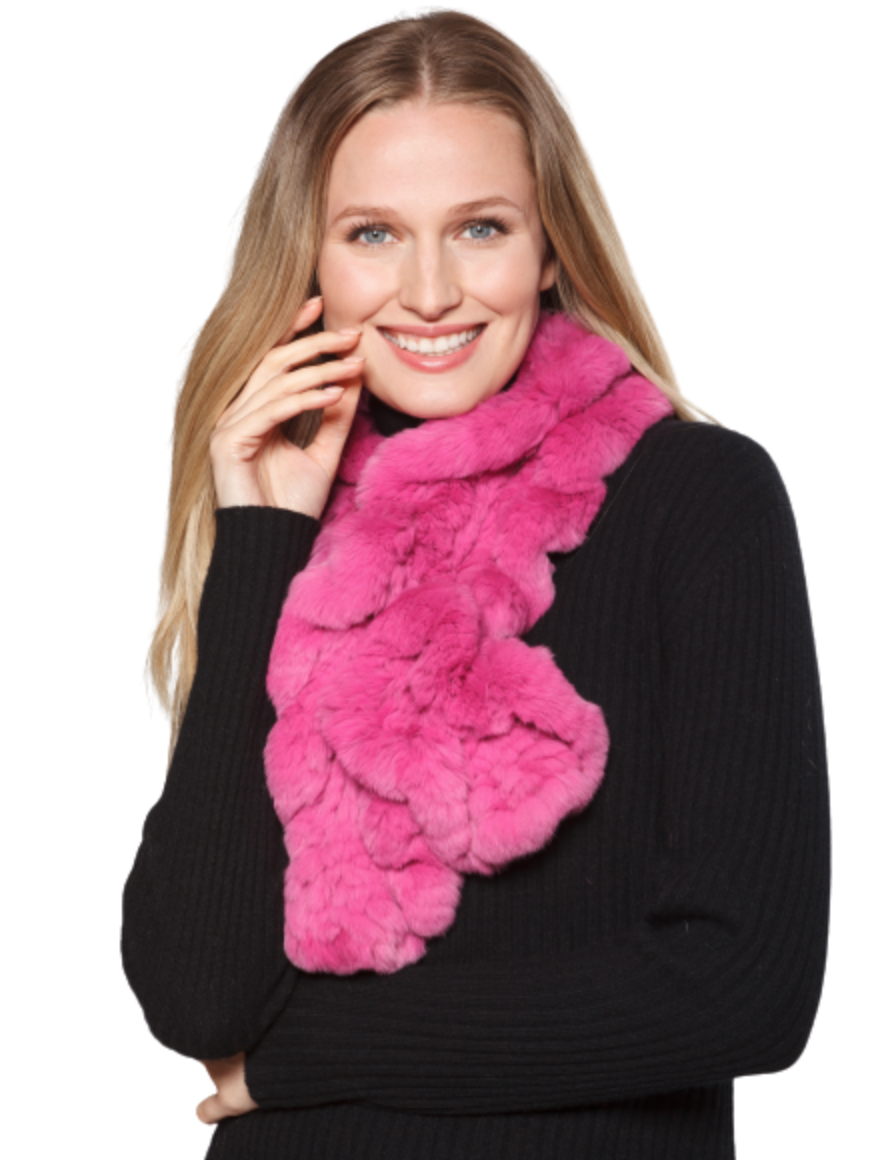 Linda Richards RX39s Rabbit Pull Through Scarf, 4 colors Hot